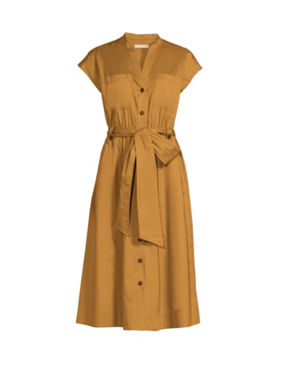 Button-Front Waist-Tie Midi Dress in burn orange, 
FREE ASSEMBLY Large